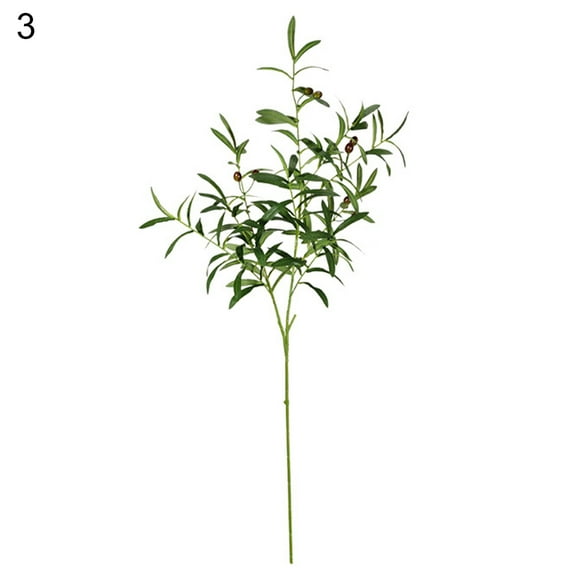 1 Branch Artificial Plant Realistic Long-lasting 6/10 Forked Decorative Vivid Artificial Olive Branch Wedding Party Decor