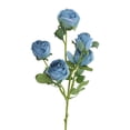 thumbnail image 1 of 1 Branch Fake Flowers Real Touch Unfading Multi-Functional Maintenance Free 5 Flower-Heads Table Centerpiece Exquisite Details High Simulation Artificial Silk Roses for Wedding-Blue, 1 of 6