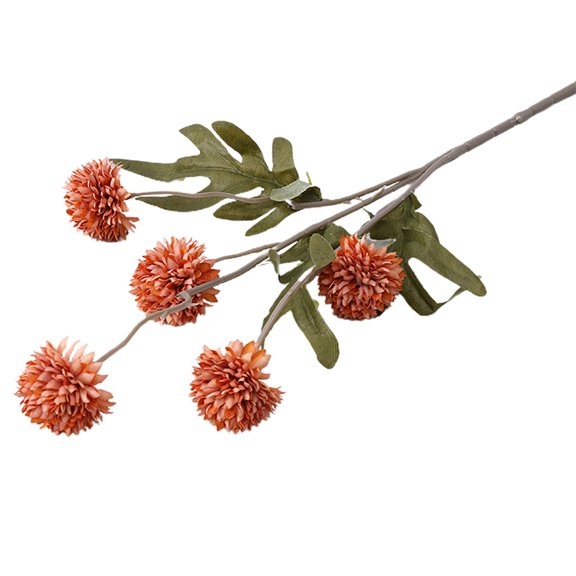 1 Branch Faux Silk Flower Vivid Pastoral 5 Heads Decorative Realistic Artificial Dandelion Gardening Supplies