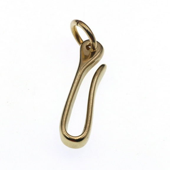 1* Brass Keychain Keyring Belt U Hook Wallet Chain Fish Hook