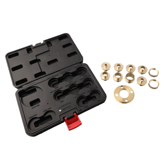 1 Brass Template Router Guides with Lock Nut Adapter Template Guide Bushing