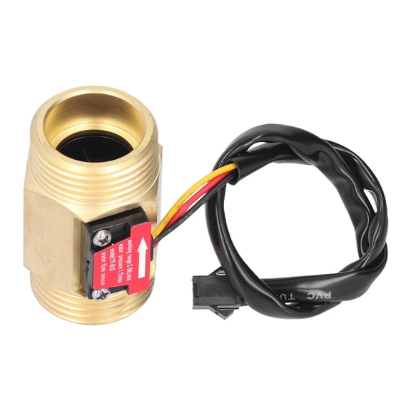 1" Brass Water Flow Sensor, 2,50L/min, NPN Pulse Output, Pool  Vending Machine Use