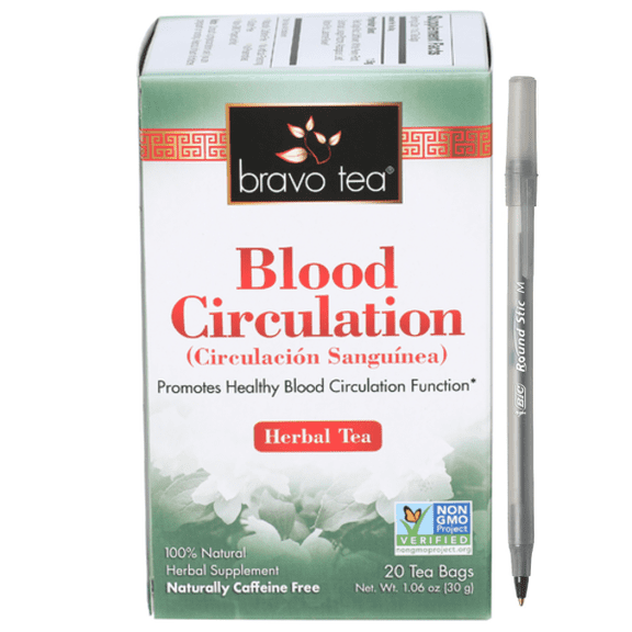 1+ Bravo Tea Blood Circulation Herbal Tea with pen