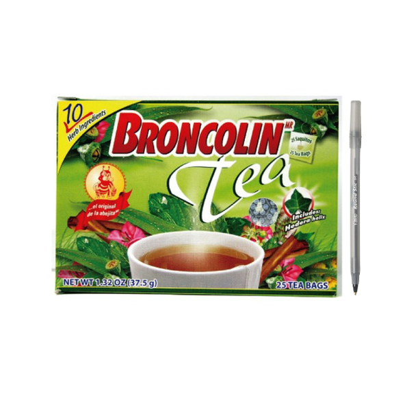 1+Broncolin Tea Bags Tea with pen