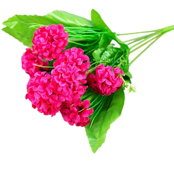 1 Bunch 9 Head Artificial Hydrangea Silk Flower Bouquet Wedding Party Decor