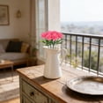 thumbnail image 1 of 1 Bunch Artificial Chrysanthemum Ball Flowers Bouquet, Silk Hydrangea Bridal Wedding Bouquet for Home Office Garden Party Office Coffee House Decoration & Wedding Arrangement, Hot Pink, 1 of 7