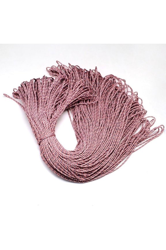 1 Bundle 109.36 Yards(100m) 2mm Polyester Spandex Cord Ropes Bead Thread Polyester Spandex for DIY Bracelets Necklace Jewelry Making and Crafts Cord Ropes 1 Inner Core Stringing Materials
