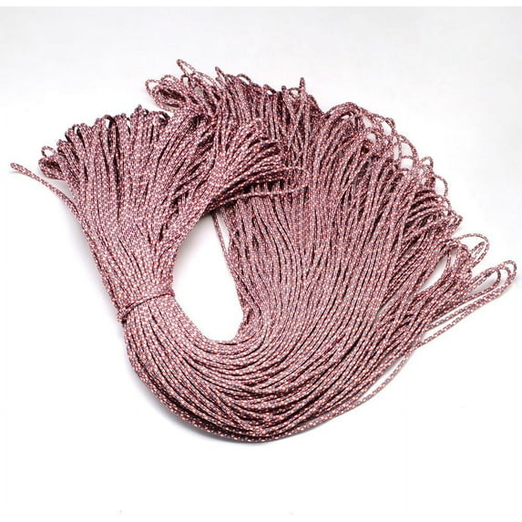 1 Bundle 109.36 Yards(100m) 2mm Polyester Spandex Cord Ropes Bead Thread Polyester Spandex for DIY Bracelets Necklace Jewelry Making and Crafts Cord Ropes 1 Inner Core Stringing Materials