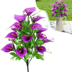 1 Bundle 18 Heads 20inch Calla Lily, Purple