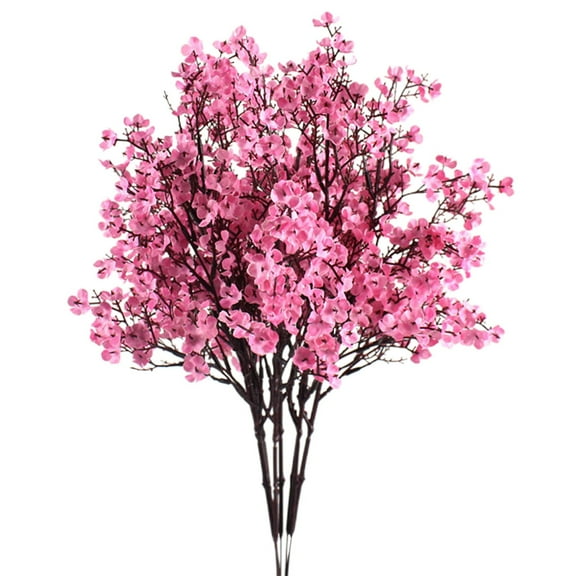 1 Bundle Artificial Flowers Baby's Breath Faux Flowes Arrangement Wedding Fake Flowers Home Decor,Real Touch Lifelike Gypsophila Bouquets for Table Centerpieces Wedding Party DIY Floral Decor,Pink