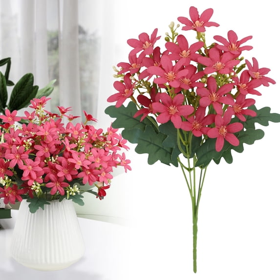1 Bundle Artificial Cemetery Flowers Plastic Memorial Bouquet for Hanging Window Box Home Table Centerpieces