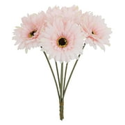 1 Bundle Artificial Daisy Artificial Flowers Gerbera Daisy Silk Flowers Faux Flower Realistic Silk Daisies Vibrant Color Faux Daisy Flowers for Party Kitchen Garden Wedding Decor Light Pink 10.2"