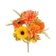 thumbnail image 1 of 1 Bundle Fall Flowers Artificial Mums for Decorations Outdoors Faux Sunflowers with Fall Chrysanthemums Flower Arrangements for Home Decoration Cemetery Grave Autumn Thanksgiving, 1 of 6