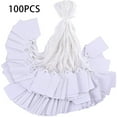 thumbnail image 1 of 1 Bundle of Label Paper Clearance! Tags with String Attached 100Pcs White Smooth Marking Merchandise Strung Tags Writable Label Tags for Pricing Gift Jewelry Clothing Yard Garage 1., Home Decor, 1 of 4