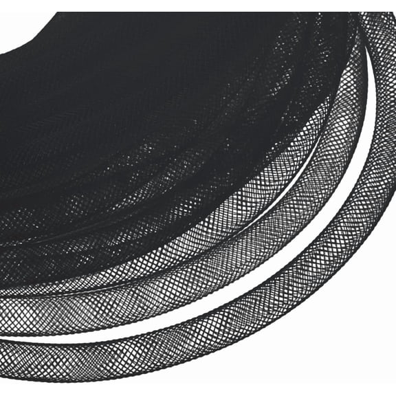 1 Bundle Mesh Tubing Plastic Net Thread Cord Black 8mm 30.00 Yards(27.43m)/bundle for DIY