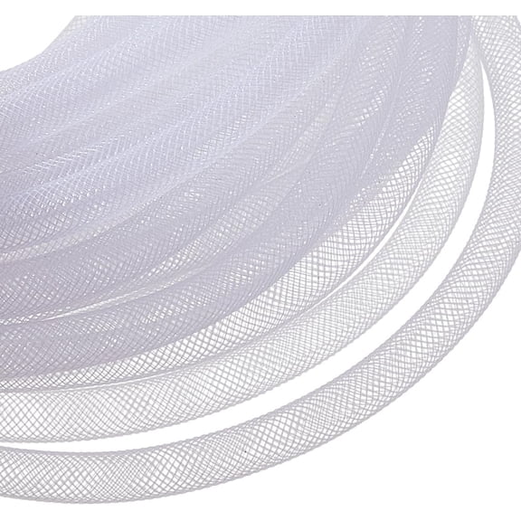 1 Bundle Mesh Tubing Plastic Net Thread Cord White 8mm 30.00 Yards(27.43m)/bundle