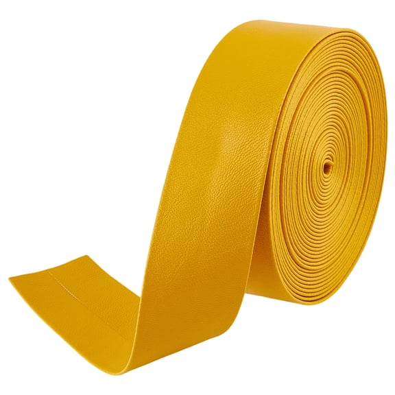 1 Bundle PU Leather Ribbons for Bags Jewelry Making DIY Crafting Goldenrod 1-1/8 inch(30mm) about 5.47 Yards(5m)/Bundle