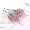 thumbnail image 1 of 1 Bundle Pink Artificial Lavender Bouquet, Flocking Plastic Flower for Home Wedding Decor Pink, 1 of 3