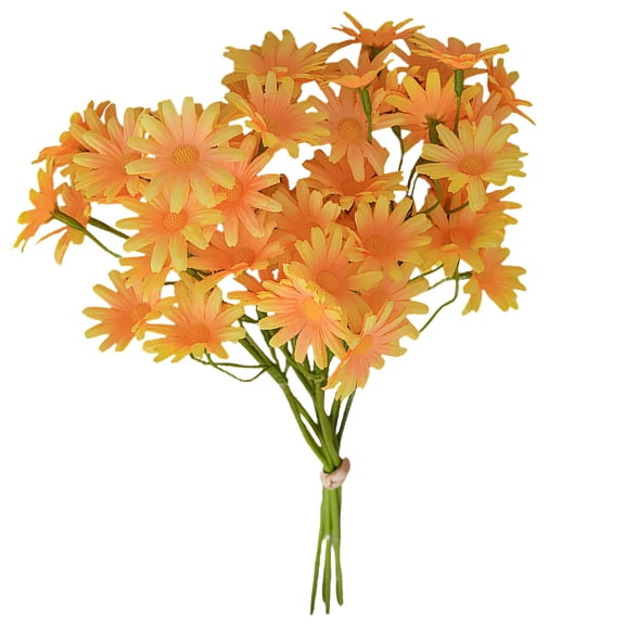 1 Bundle Small Artificial Daisy Flowers Bouquet Faux Silk Tiny Daisy Flowers for Wedding Home Garden Vase Decor, Chrysanthemum Bouquet for Home DIY Craft Flowers Decorations, 1Pc(Yellow,10.6x5.5")