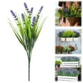 thumbnail image 1 of 1 Bundles Artificial Plants Outdoor Fake Monkey Grass UV Resistant Faux Plans No Fade purple Fake Flowers Greenery Shrubs for Front Porch Yard Pathway Office winter Christmas Décor Outside Indoo, 1 of 5