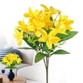 thumbnail image 1 of 1 Bundles Artificial Tiger Lily Silk Flowers Faux Fake Lilies Plants for Wedding Bouquet Home Party Indoor Table Hotel Office Vase Floral Arrangements Outdoor Garden Decor,Artificial Faux Lily Flower, 1 of 9