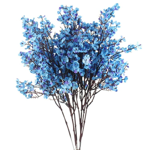 1 Bundles Baby Breath Flowers Artificial Bulk Fake Gypsophila Bouquets Red Real Touch Silk Floral Arrangements for Table Centerpieces Wedding Home Farmhouse Party DIY Decor,Blue,18.89"