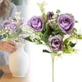 thumbnail image 1 of 1 Bundles Fake Roses Artificial Flowers for Outdoors Spring Decor,1 Bouquets UV Resistant Fake Flower Bouquet Faux Roses for Wedding Birthday Party Home Summer Cemetery Decor Table Centerpieces Decor, 1 of 9