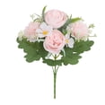 thumbnail image 1 of 1 Bundles Peonies Artificial Flowers Fake Hydrangea Silk Peony Bouquet Bulk for Vase Floral Arrangements Wedding Arch Decor Centerpiece Table Decorations (E), 1 of 3