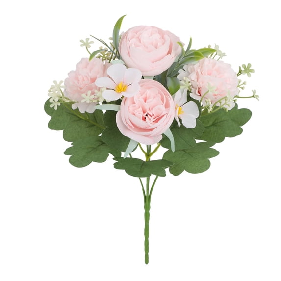 1 Bundles Peonies Artificial Flowers Fake Hydrangea Silk Peony Bouquet Bulk for Vase Floral Arrangements Wedding Arch Decor Centerpiece Table Decorations (E)