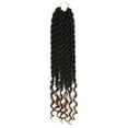 thumbnail image 1 of 1 Bundles Twist Crochet Hair 22 Inch 24 Strands/pack Ombre Color Hair for Pigtail Twist Braiding Curly End Braiding Hair Extensions Multiple Tone Crochet Twist Braids Hair for Braiding, 1 of 7
