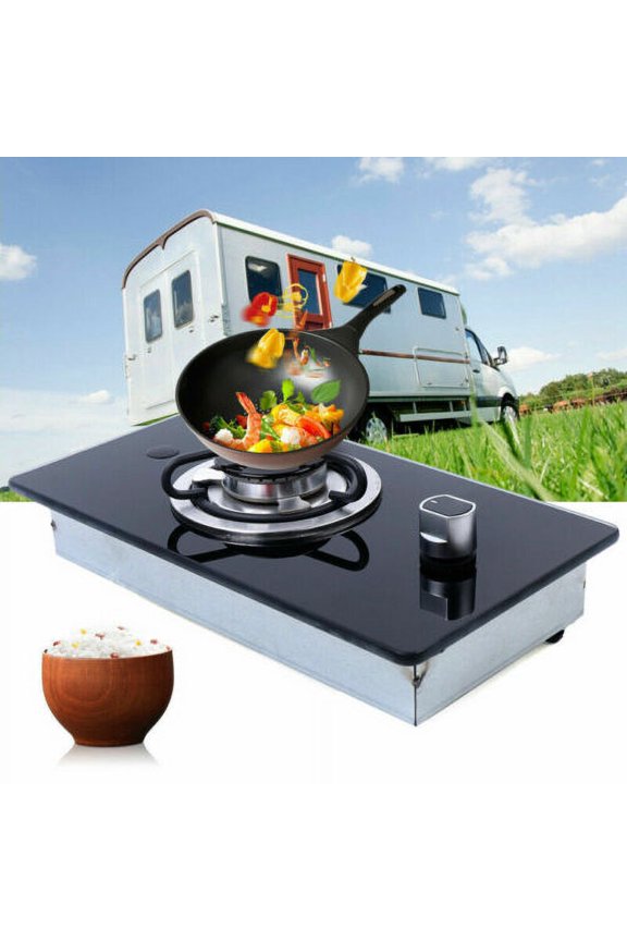 1 Burner LPG Gas Stove Hob Cooktop For Boat Caravan RV Camper Black HOT SELL