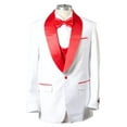 thumbnail image 1 of 1 Button Shawl Lapel Tuxedo with Vest White and Red, 1 of 3
