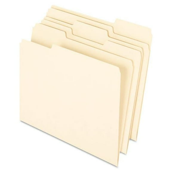 1 By 3 Cut Earthwise 100 Percentage Recycled Paper File Folder - Letter, Manila