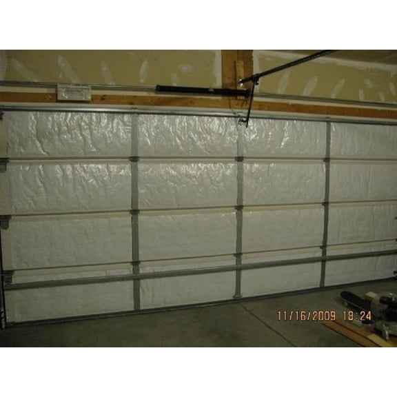 1 CAR 10FT X 8FT WHITE POLY-AIR FOAM GARAGE DOOR REFLECTIVE INSULATION KIT