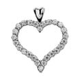 thumbnail image 1 of 1 CARAT DIAMOND HEART WHITE GOLD PENDANT NECKLACE, 1 of 1