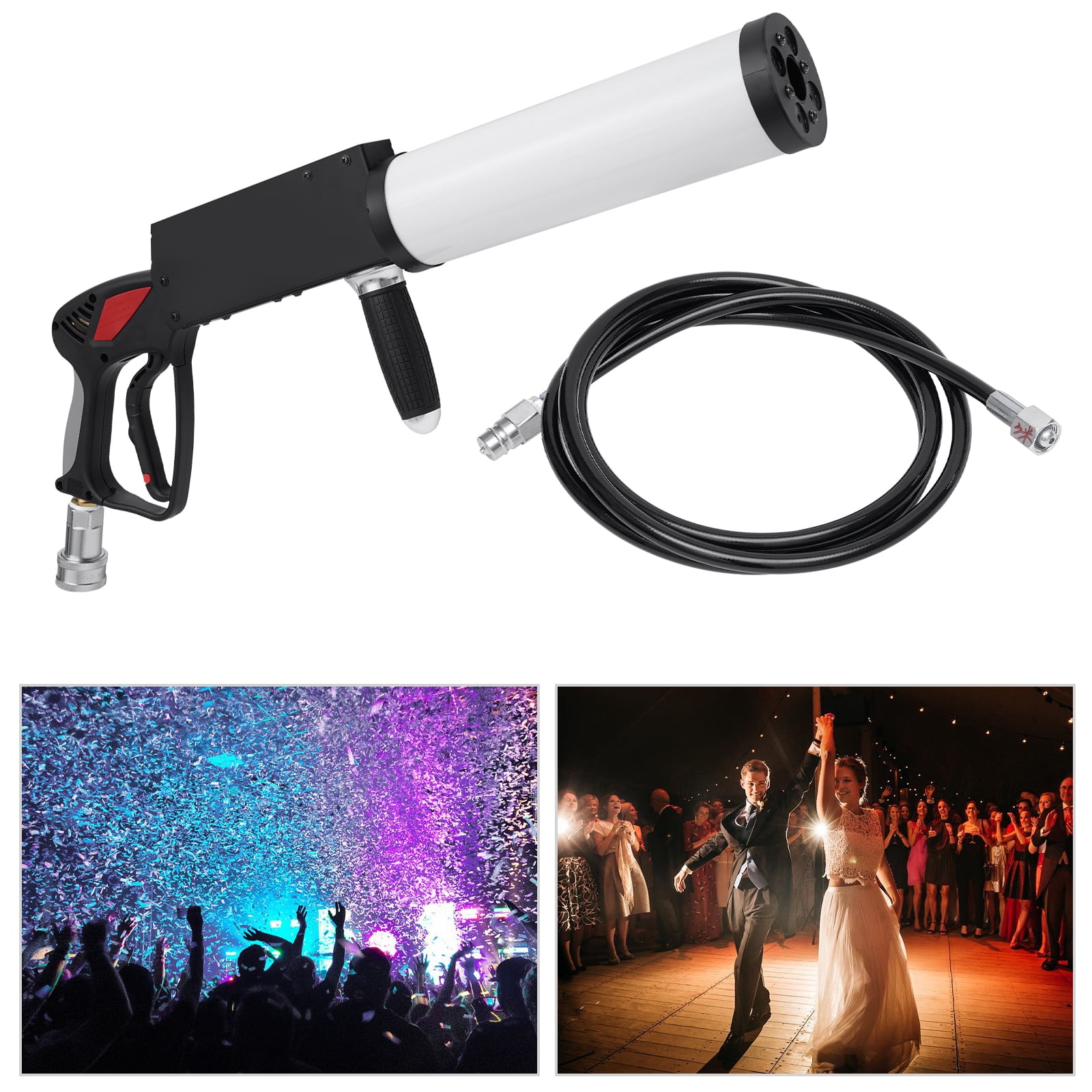 1* CO₂ Handheld Fog Machine, Product Size: 65*6.5*15cm/25.6*2.56*5.9in, Black+White, 50W
