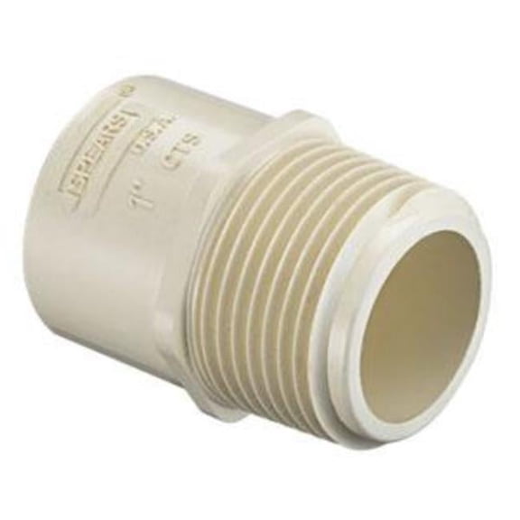 1 CPVC CTS Male Adapter MIPT x Socket, Beige