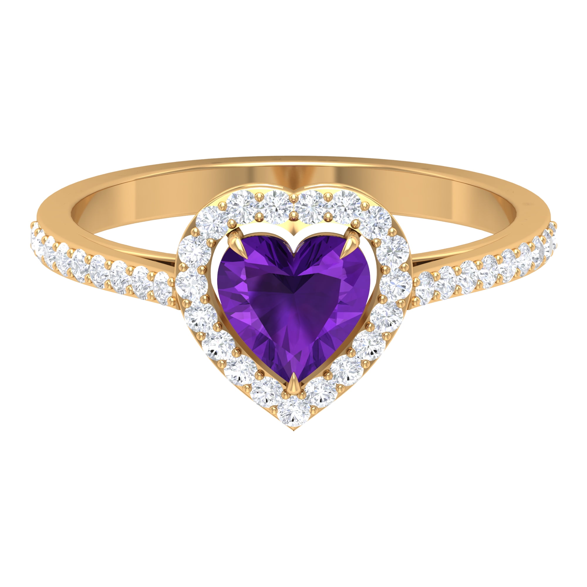 Amethyst and Diamond Heart Shaped Ring – Bergmann's Fine Jewelry