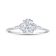 thumbnail image 1 of 1 CT Center 7X5MM Oval, Marquise & Round Cut Lab Created Moissanite Diamond Solitaire Engagement Ring For Women In 14k Solid White Gold ( VVS1 Clarity, 1.00 Cttw)-10, 1 of 6