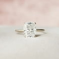 thumbnail image 1 of 1 CT Cushion Cut Ring Moissanite Diamond Engagement Ring 14K Solid Gold Ring Solitaire Hidden Halo Promise Ring, 1 of 6