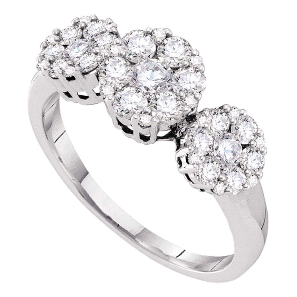 Three Floral Cluster Ring – Diamond Elite