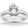 thumbnail image 1 of 1 CT Heart Cut Diamond Engagement Band Set Solitaire Ring, Size 6.5, 1 of 1