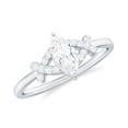 thumbnail image 1 of Rosec Jewels Cubic Zirconia Marquise Engagement Ring for Women - Split Shank Ring - AAAA Quality Certified - With Jewelry Box, 10K White Gold, US 5.00, 1 of 9