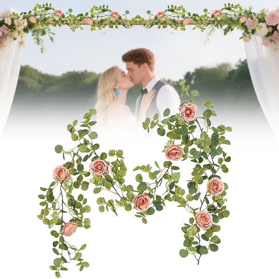 1 Camellia Money Leaf Vine Artificial Flower Wedding Flower Wall Decoration | Luxurious Vine | Manufacturer Direct Camellia | Tabletop
