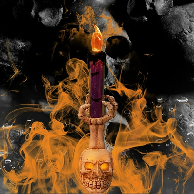 1*Candle Light, Glow Skeleton Hand Candleholder Decor for Hauntingly