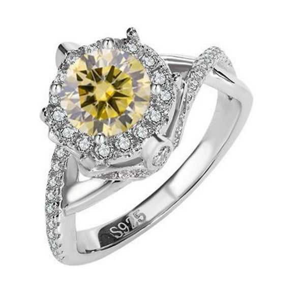 1 Carat 18K White Gold Moissanite Rings for Women Gift D Color VVS1 Clarity Diamond Rings S925 Sterling Silver Ring jewelry Moissanite Engagement Rings with Certificate