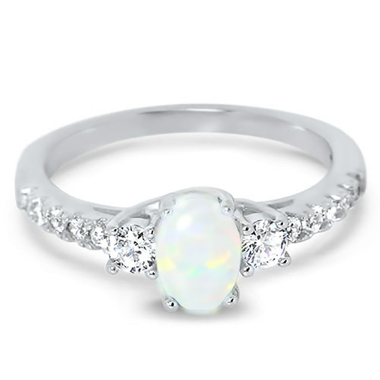 White opal hotsell promise ring