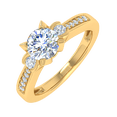 thumbnail image 1 of 1 Carat 3-Stone Diamond Engagement Ring Band in 14K Yellow Gold (Ring Size 8), 1 of 7