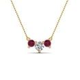 thumbnail image 1 of 1 Carat 3 Stone Gold Diamond Necklace For Women - Fascinating Diamonds, 1 of 53