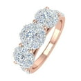 thumbnail image 1 of 1 Carat 3-Stone Prong Set Diamond Engagement Ring in 14K Rose Gold (Ring Size 6.75) (I1-I2 Clarity), 1 of 4